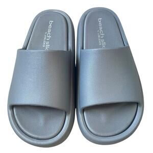 J Slides Squish Gray Beach Slides Size 6 NWT‎